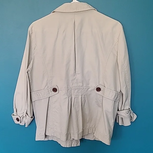 Ann Taylor Light Tan Double-Breasted Blazer - Picture 3 of 4